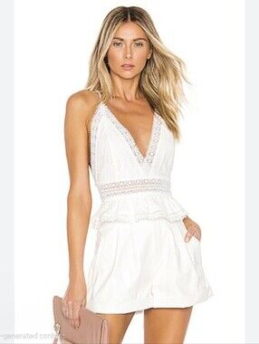 NWT - Sabina Musayev Ivory Lace Crochet Camisole Top - XS
